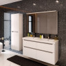 Шкаф зеркальный LEMARK ZENON 120х80 см 3-х дверный, с козырьком-подсветкой, с розеткой, белый глянец LM120ZS-Z